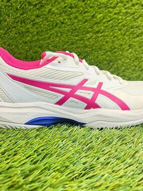 Asics Game FF Womens Size 8.5 Cream Pink Athletic Running Walking Shoes Sneakers